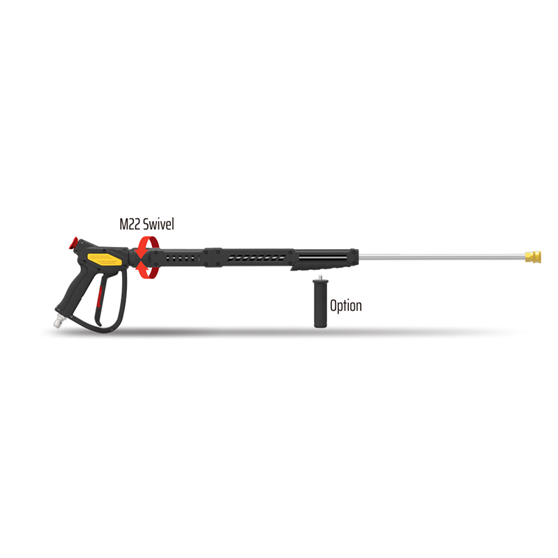 Kit de pistola de pressão de aço inoxidável 5000psi e varinha giratória